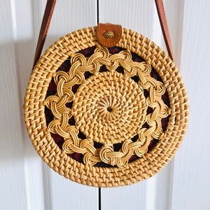 Rattan Round HandWoven Crossbody Bag